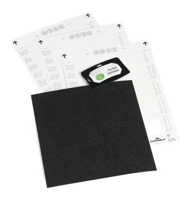 Obrázok produktu pre Durable 827201, Držiak odznaku, Krajina/portrét, Lepenka, Čierna, 7,5 cm, 4 cm