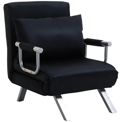 Imagen del producto de Cama abatible - Sofá cama - Sillón - Cama supletoria - Sofá - Respaldo ajustable - Reposapiés desmontable