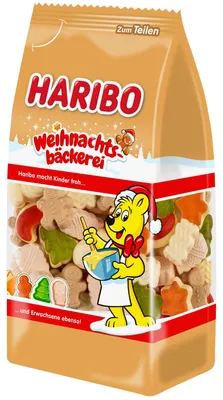 Obrázek produktu pro Haribo Vánoční cukroví, žvýkací bonbóny s sladkou pěnou, 250g