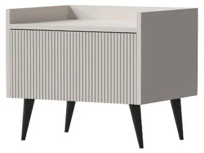 Productafbeelding van Furniture24 Nachtkastje Ademo, nachtkastje met klep, kasjmierkleur, 52 x 45 x 41 cm