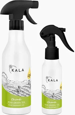 Produktbild von KALA - Lufterfrischer Duftölspray CHANTI, Raumspray mit Geruchsneutralisation, Raumduft Spray Hält bis zu 48h, Air Freshener mit Aktiv Neutralisator - Duft Grüner Tee mit Birne, 250ml