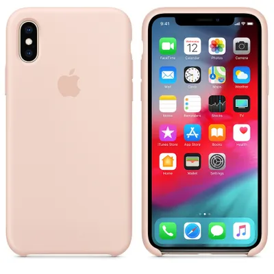 Image de Apple Silicone Backcover pour Apple iPhone Xs / X - Pink Sand