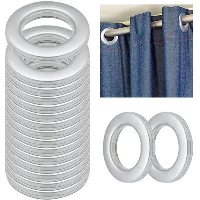 Zdjęcie produktu dla Metalowe pierścienie do zasłon, 40 sztuk, do mocowania, średnica 42 mm, przeznaczone do szyn karniszowych