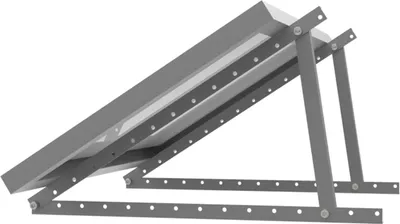 Produktbild von enjoy solar® Dreiecke Aluminium - verstellbare Halterung Neigungswinkel 20°-60° für Solarpanel, 0% MwSt