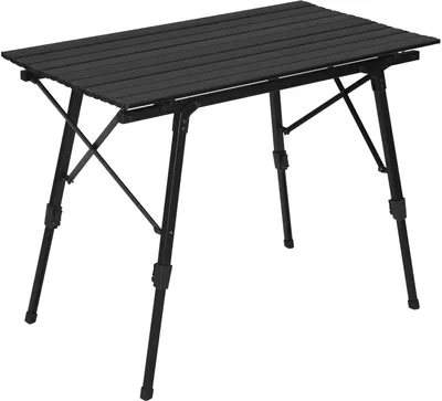 Produktbild von WOLTU Campingtisch Klapptisch aus Alu mit Packtasche, Höhenverstellbar, 90x52X(45-72) cm, Farbe: schwarz