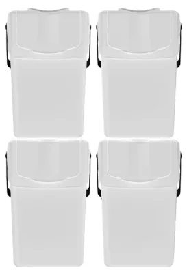 Produktbild von Set aus 4 Recyclingbehältern mit Stapelfunktion