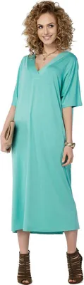 Immagine prodotto di Abito donna taglio ampio con scollo a V; verde menta/M/L 38/40