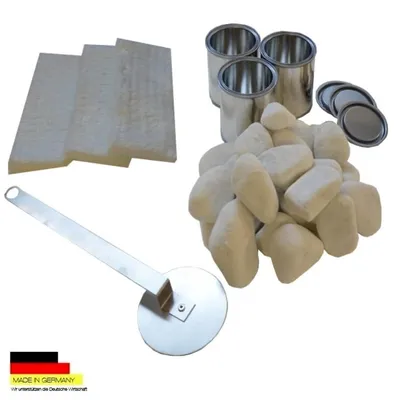 Produktbild von Kaminbau Mierzwa Ethanolkamin Gelkamin Modell Nina Weiß inkl. 17 Teiliges Set