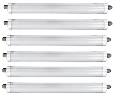 Produktbild von 6er Set LED Wannenlampe, 5760 lm, 6500K kaltweiß, L 150 cm