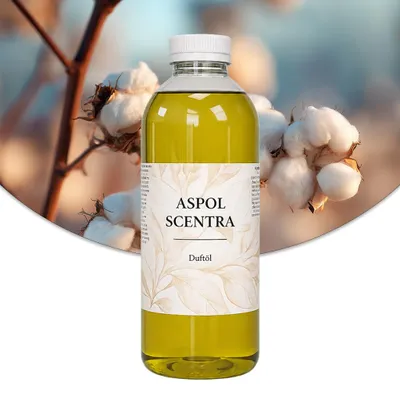 Produktbild von Aspol Scentra Frische Baumwolle UFIGREEN Duftöl für Kerzen und Diffusoren 1000 ml, KI-generiertes Bild