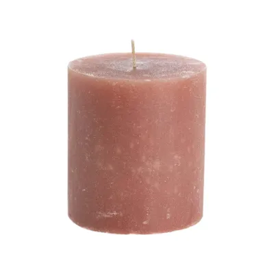 Productafbeelding van Rustieke kaars, stompkaars – terrakleur – 10 x 11 cm