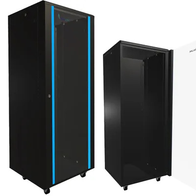 Imagen del producto de Extralink 37U 600 × 600 mm Armario Rack de Pie Negro para Servidores y Redes
