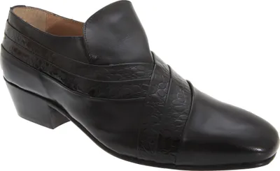 Produktbild von Montecatini Herren Halbschuhe Vamp Leder Reptile DF857 (43 EU) (Schwarz)