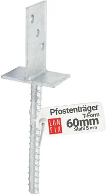 Productafbeelding van Corrosiebestendige paaldrager voor beton, 90 x 60 x 110 mm - Ideaal voor hekpalen en tuinhuisjes