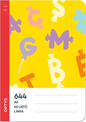 Produktbild von Optys School notebook 644 holzfrei - Linienbuchstaben