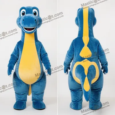 Produktbild von Sanftmütiger MASTICOT Blau-Brachiosaurus-Maskottchen