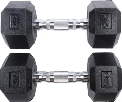 Produktbild von Einheitsgröße STR-129|SPORTINATOR 5 kg Hexagon Hantel 2er-Set