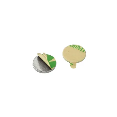 Produktbild von Scheibenmagnete (Rundmagnet) ø 10 mm Magnete selbstklebend Neodym vernickelt