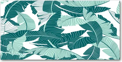 Produktbild von Tulup® Glas-Bild - 100x50 -Wandkunst - Wandbild hinter gehärtetem Sicherheitsglas  - Blumen & Pflanzen - Palmen - Grün