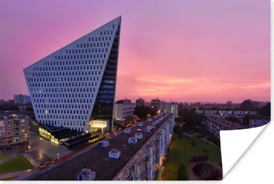 Produktbild von MuchoWow® Poster Den Haag - Skyline 180x120 cm - Fotoplakat