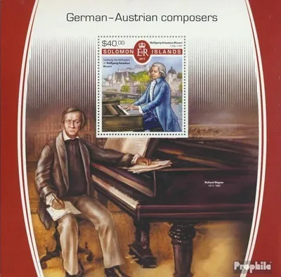 Produktbild von Briefmarken Salomoninseln 2017 Mi Block 709 (kompl. Ausg.) postfrisch Deutsch-österreichische Komponisten