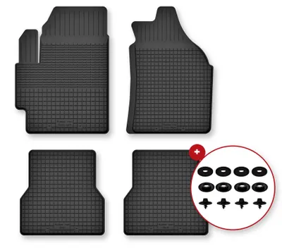 Produktbild von Gummi-Fußmatten für Toyota Yaris IV 2020- (Schrägheck) – 4-tlg, Schwarz, Semi-Universal, angepasst – Wielganizator Semi-Universal