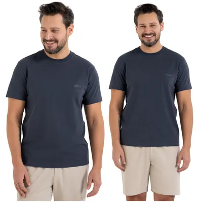 Immagine prodotto di Maglietta da uomo - Maglietta in cotone taglia L - Maglietta a maniche corte blu - Maglietta da uomo - Maglietta basic