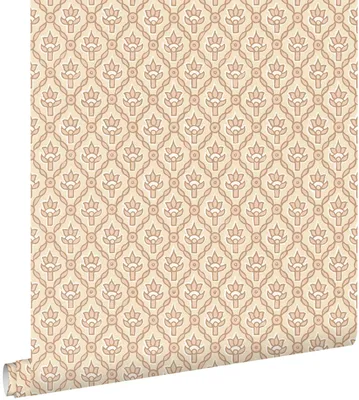 Produktbild von ESTAhome Tapete Blumenmuster Beige und Rosa 50 x 900 cm