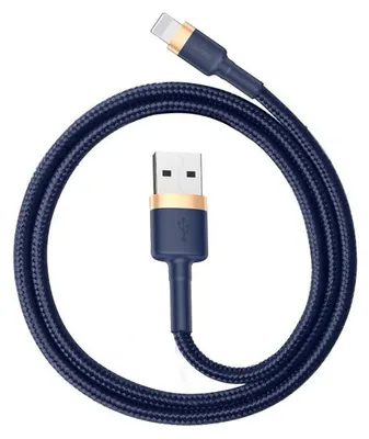 Obrázok produktu pre Odolný nylonový kábel USB Lightning QC3.0 pre iPhone 1,5A 2M modrý
