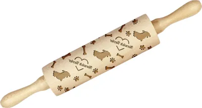 Produktbild von Norwich Terrier - Nudelholz mit Hund, Verzieren von Keksen mit einem Nudelholz in Mustern, Geschenk für den Keramiker der Marke Art-Dog