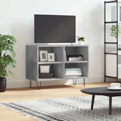 Produktbild von vidaXL TV Schrank Betongrau 69,5x30x50 cm Holzwerkstoff - TV-Schrank - TV-Schränke - TV-Ständer - TV-Board