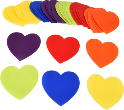 Image de Marquage de tapis, jeu pour enfants, activité d'intérieur, lieu coloré pour la classe, l'école maternelle, forme de cœur
