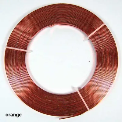 Produktbild von 10m Aluminium Flachdraht 5x1mm Aludraht flach Alu Draht Flachdraht Alustreifen orange