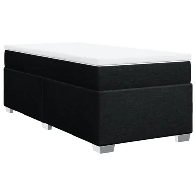 Produktbild von vidaXL Boxspringbett mit Matratze Schwarz 90x200 cm Stoff