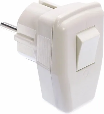 Image de as Schwabe 45035 Fiche coudée de sécurité avec interrupteur 230 V Blanc IP20 (45035)