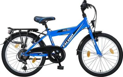 Produktbild von 20 Zoll Kinderfahrrad 6 Gang SHIMANO 20" Kinder Fahrrad Blau-Schwarz mit Beleuchtung TMX