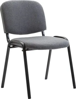Produktbild von CLP Besucherstuhl Ken V2 Stoff mit robustem Metallgestell und gepolsterter Rückenlehne braun