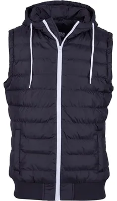 Immagine prodotto di Urban Classics - Gilet con cappuccio da uomo TN201 (L) (nero/bianco)