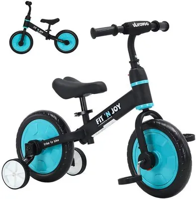 Image de Vélo pour enfant avec porte-bagages - Vélo 3 en 1 - Porte-bagages amovibles - Siège réglable - jusqu'à 30 kg - 2 à 4 ans