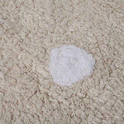 Produktbild von Baumwollteppich in Keksform - beige - 120 x 160