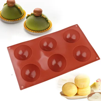 Produktbild von Silikon-Schokoladenform, 6-Loch, wiederverwendbare Backform für Schokoladenseife und Kuchen