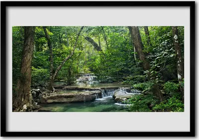 Produktbild von Bild 100x70 MDF-Rahmen Wandkunst Wald  Natur