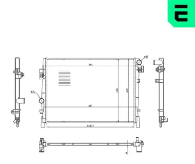 Produktbild von ERA 673179 Kühler Wasserkühler Motorkühler für FIAT Freemont (345) für DODGE Journey MPV