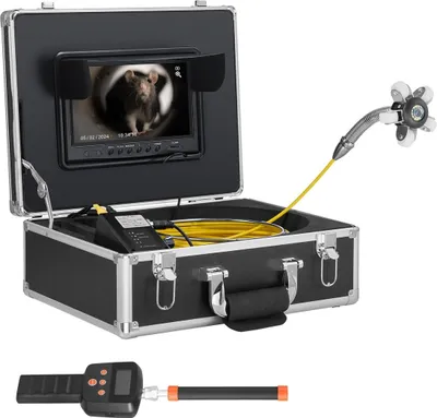 Productafbeelding van Rioleringscamera van 50 meter lang met automatische nivellering, buiscamera met 512 Hz locator en 36x zoom