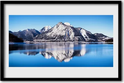 Produktbild von Bild 60x40 MDF-Rahmen Wandkunst See Berge Landschaft