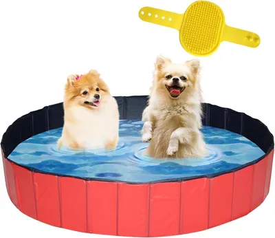 Produktbild von Hundepool faltbar, Ø160x30 cm, PVC mit Antirutschbeschichtung, für Garten und Terrasse