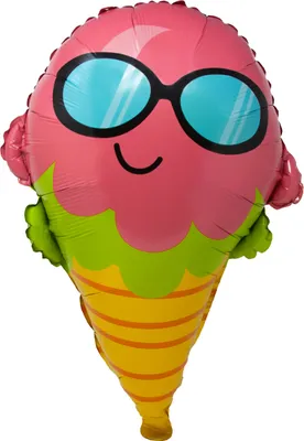 Produktbild von Oblique Unique Folien Luftballon Eis Eistüte Ballon Garten Hawaii Motto Party Beachparty Kinder Geburtstag Deko