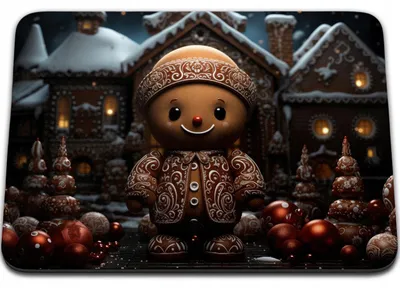 Obrázok produktu pre Podložka pod myš 36 x 29 - Vianočné motívy: Santa Claus, sob, darček