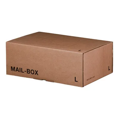 Produktbild von 20x Versandkarton 395x248x141mm MAILBOX L mit Steckverschluss wiederverschließbar braun
