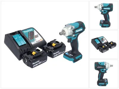 Image de Makita DTW 301 RG Clé à choc sans fil 18 V 330 Nm 1/2" Brushless + 2x batterie 6,0 Ah + chargeur